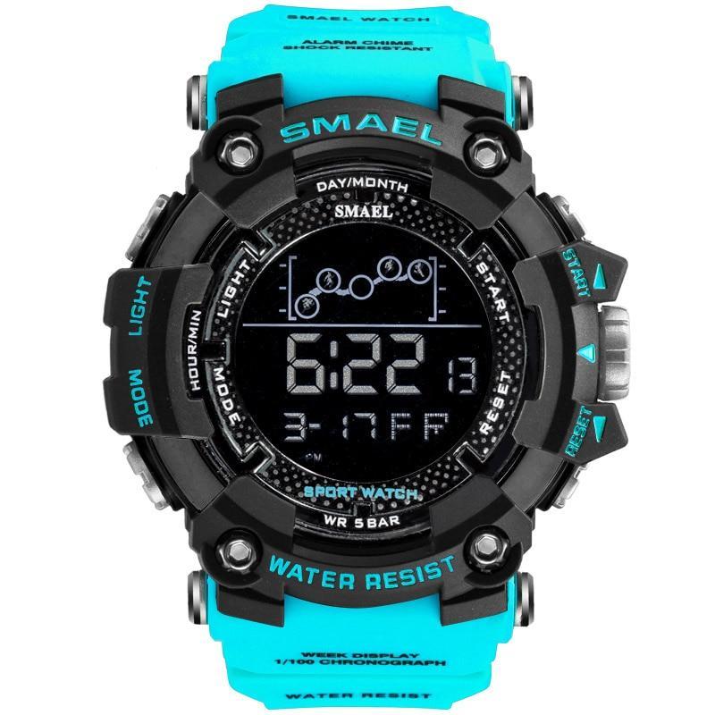 Relógio Smael Militar 1802 - Digital Watch relógio 024 AmploTech Pulseira Azul 